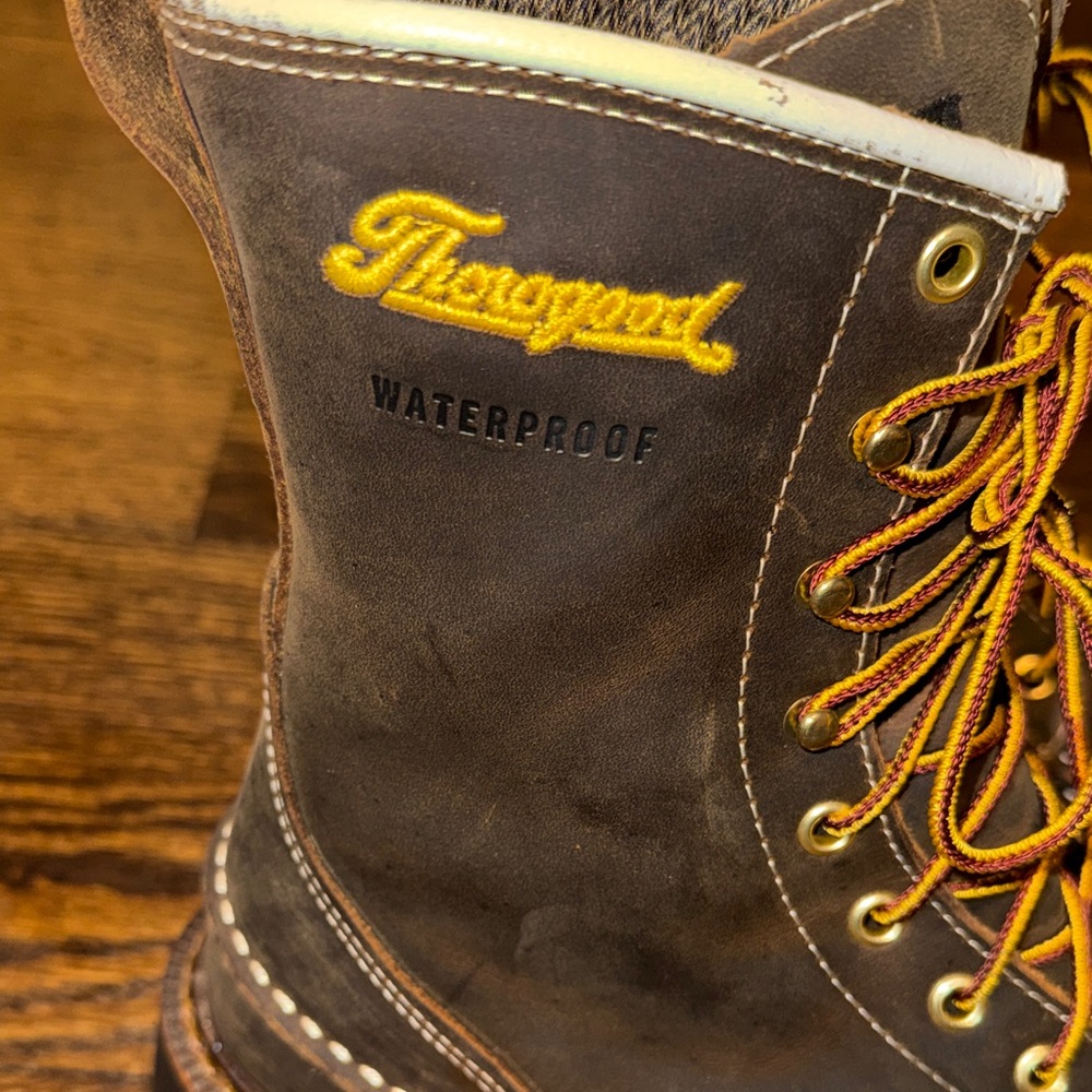 Men's Brown Leather Boots - Picture 3 of 9